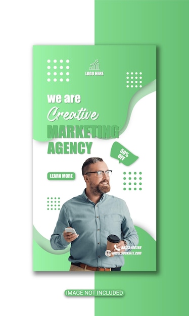 flyer d'agence de marketing numérique ou conception de flyer d'entreprise vecteur premium