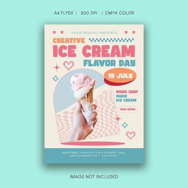 Flyer de l'atelier de crème glacée
