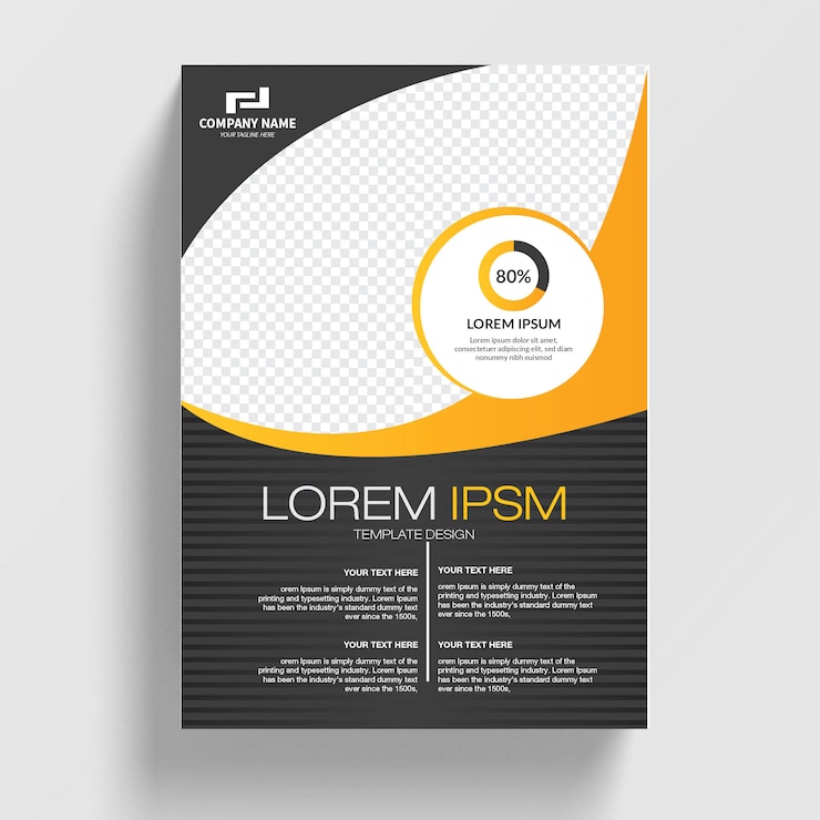 Vecteur flyer commercial polyvalent