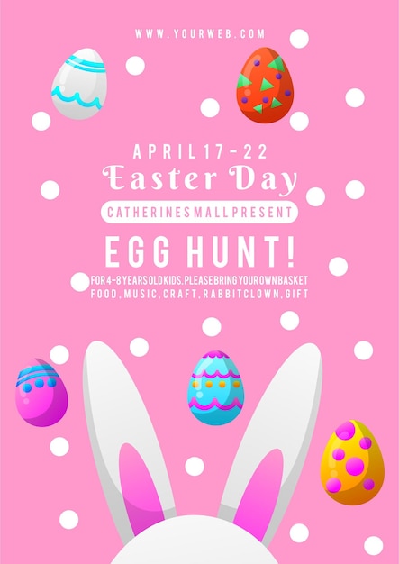 Flyer Creative Easter Egg Hunt Brochure Design Template