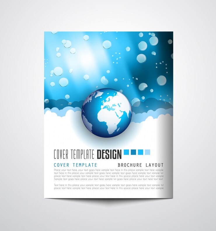 Vecteur flyer design ou depliant cover à des fins commerciales.