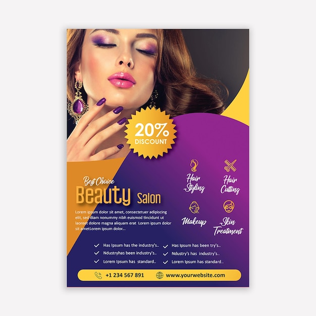 Flyer du salon de beauté