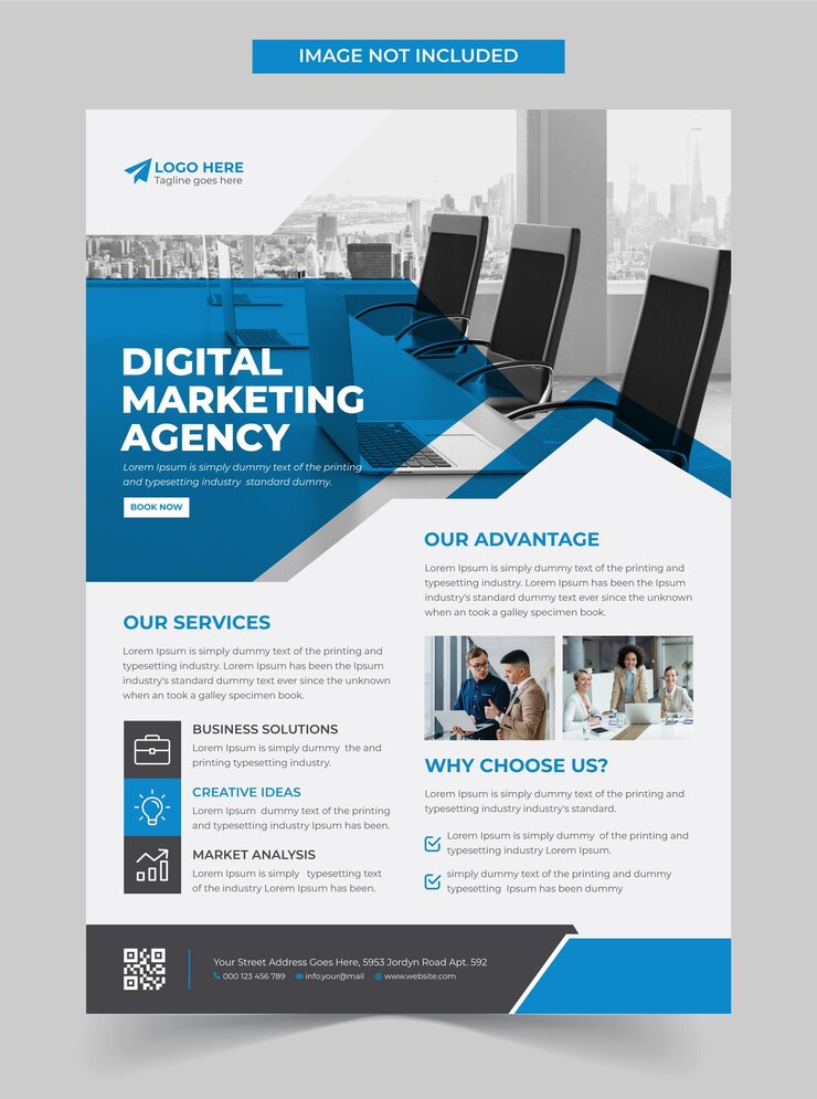 Vecteur flyer d'entreprise brochure d'affaires conception professionnelle matériel de marketing modèle de flyer