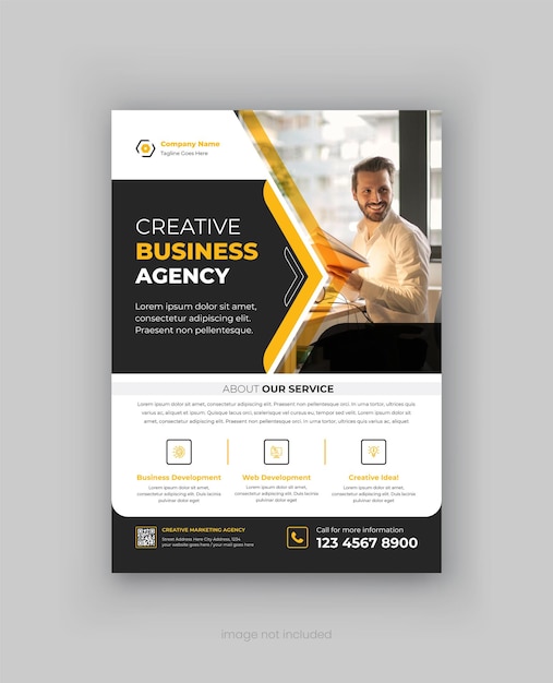 Flyer d'entreprise Design de brochure affiche de rapport annuel Flyer en A4 publicité promotionnelle