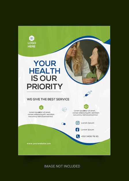 Flyer d'entreprise sur les soins de santé médicaux modernes