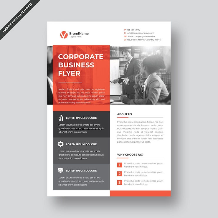 Vecteur flyer de l'entreprise
