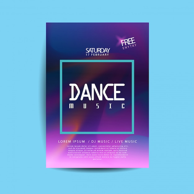 Flyer De Musique électronique De Danse