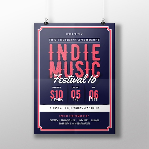 flyer de musique indie