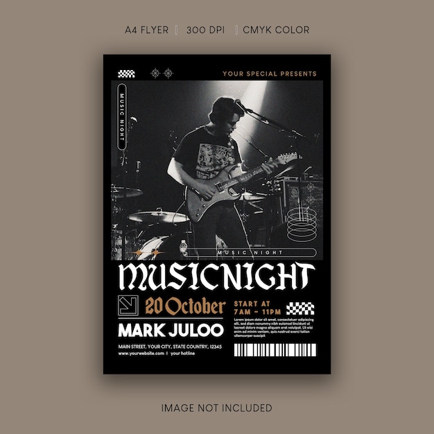 Flyer de la nuit de la musique