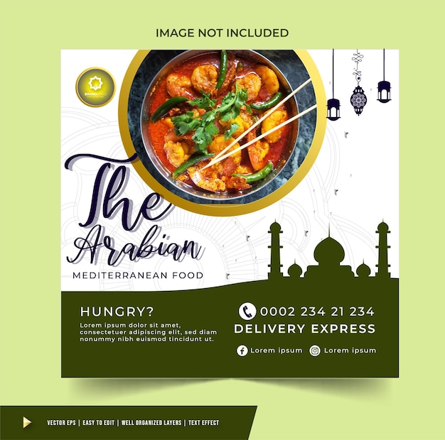 Flyer pour un restaurant de cuisine méditerranéenne