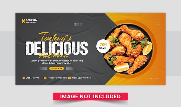 Flyer de promotion de menu alimentaire ou modèle de bannière web