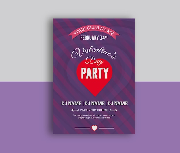 flyer de la saint valentin, affiche de la saint valentin, fête de la saint valentin, conception de flyer d'amour