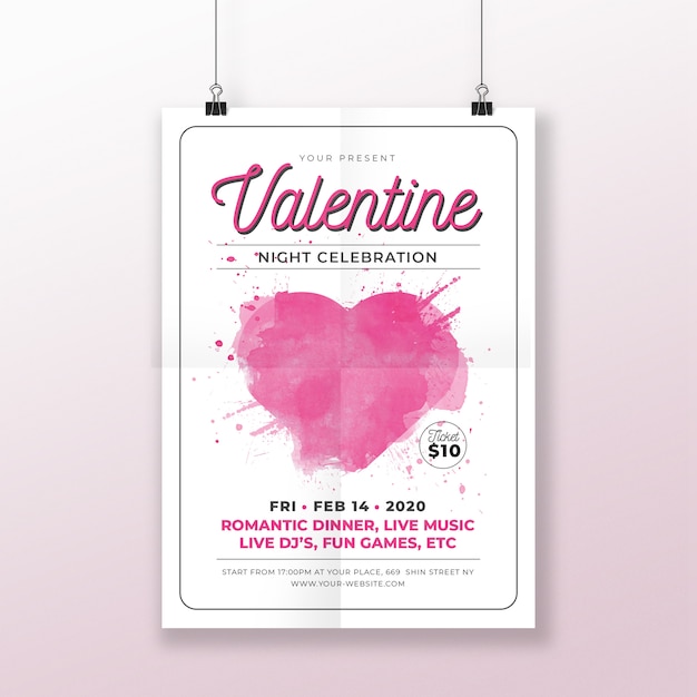 Flyer De La Saint-valentin