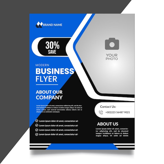 Vecteur flyer template d'affaires moderne