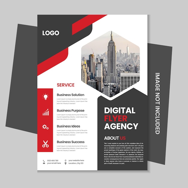Flyer vectoriel d'entreprise unique et conception de modèle de brochure a4