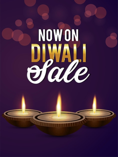 Flyer De Vente Joyeux Diwali Avec Lampe à Huile Créative Diwali