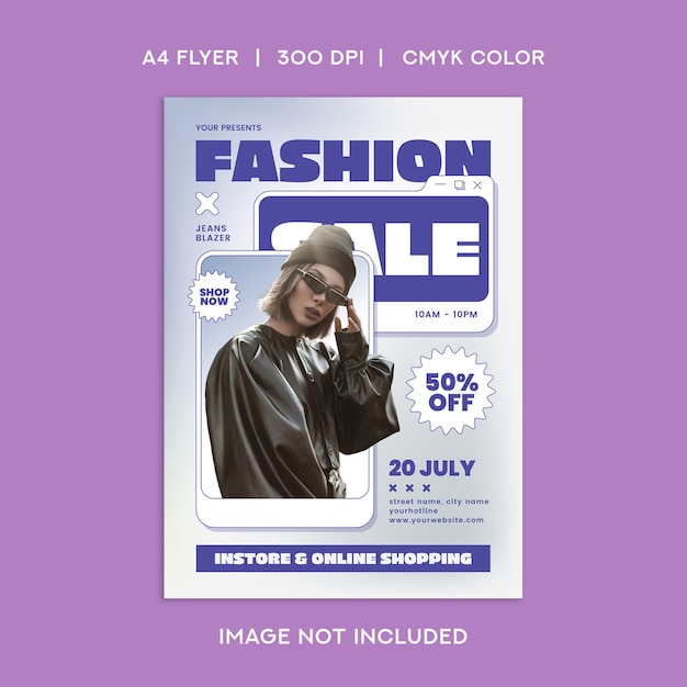 Flyer de vente de mode