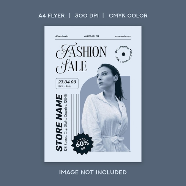 Flyer de vente de mode