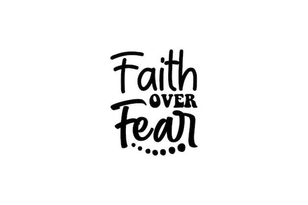 Vecteur la foi au-dessus de la peur