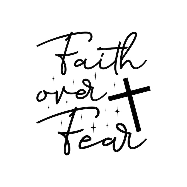 Vecteur la foi sur la peur