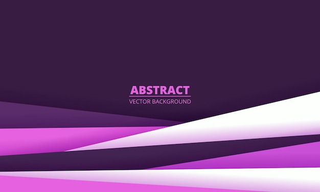 Fond Abstrait 3d Avec Des Couches De Papier Violet Foncé Violet Et Blanc