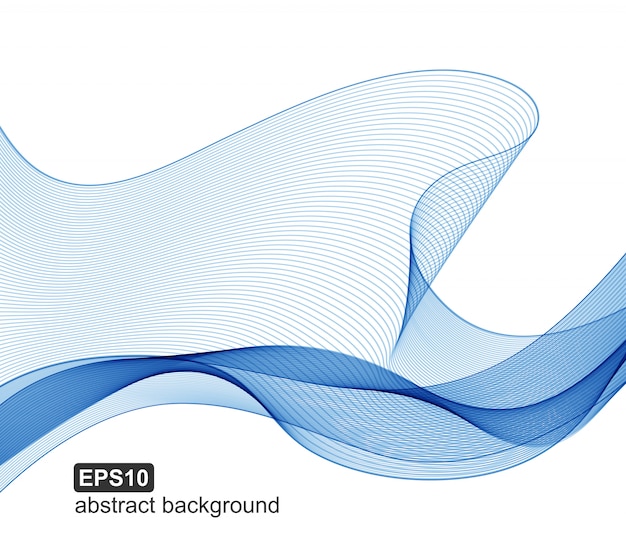 Fond Abstrait bleu vagues.