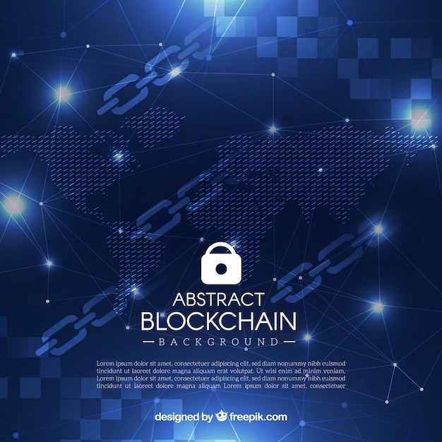 Fond Abstrait De Blockchain