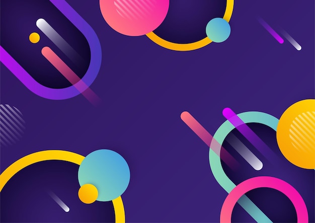 Fond abstrait coloré Formes géométriques Fond de technologie vectorielle pour la conception brochure site Web flyer Formes géométriques fond d'écran pour affiche certificat présentation page de destination