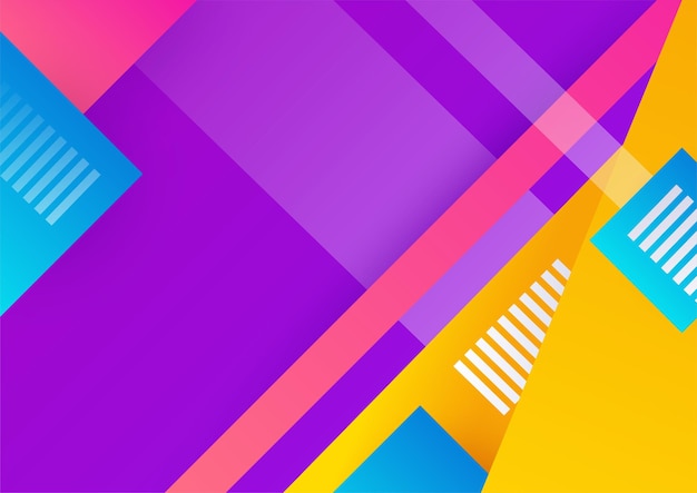 Fond abstrait coloré Formes géométriques Fond de technologie vectorielle pour la conception brochure site Web flyer Formes géométriques fond d'écran pour affiche certificat présentation page de destination
