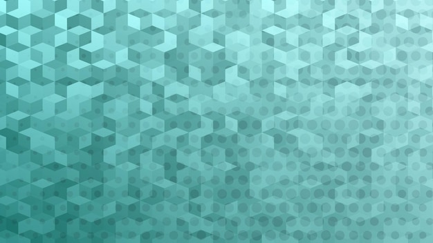 Fond abstrait composé de petits cubes et points bleu clair