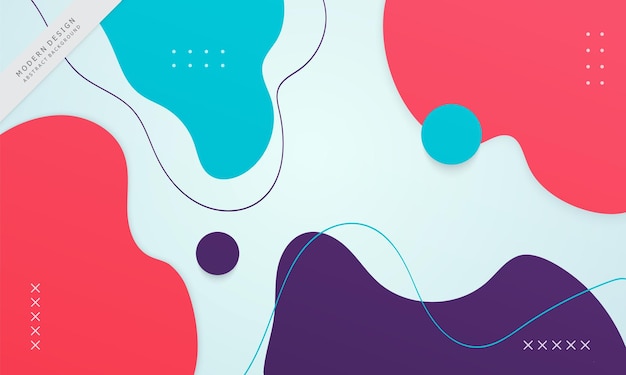 Fond abstrait de conception géométrique avec des formes colorées