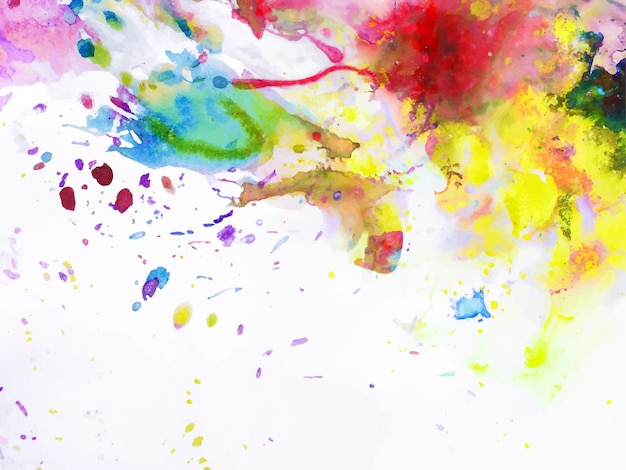 Fond Abstrait Avec Un Design Coloré D'éclaboussures D'aquarelle