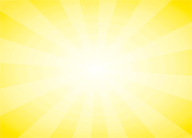 Vecteur fond abstrait jaune avec sun light burst