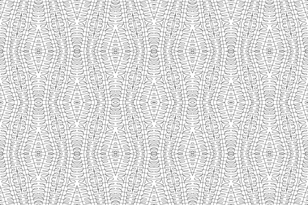 Fond abstrait motif ethnique noir et blanc papier peint ornement tribal aztèque