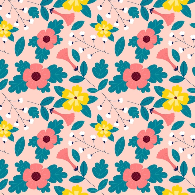 Fond Abstrait Motif Floral Organique. Illustration Vectorielle.