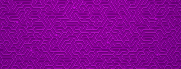 Fond abstrait avec motif labyrinthe dans diverses nuances de couleurs violettes