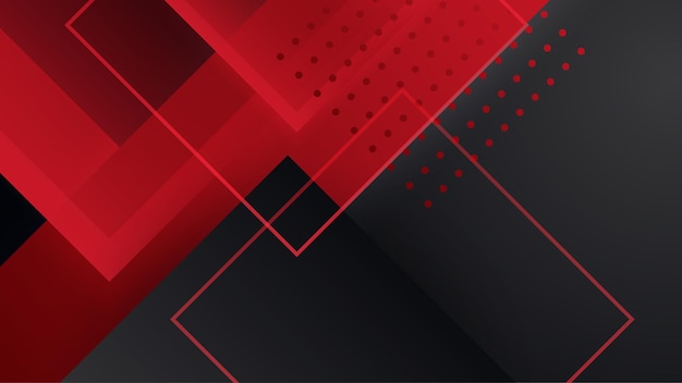 Fond abstrait noir et rouge moderne fond abstrait avec couleur de contraste moderne pour la conception de présentation flyer médias sociaux web tech bannière modèle de conception graphique vectoriel modèle web