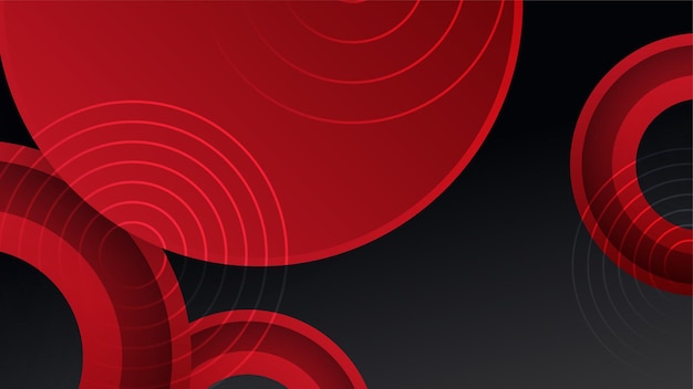 Fond abstrait noir et rouge moderne fond abstrait avec couleur de contraste moderne pour la conception de présentation flyer médias sociaux web tech bannière modèle de conception graphique vectoriel modèle web