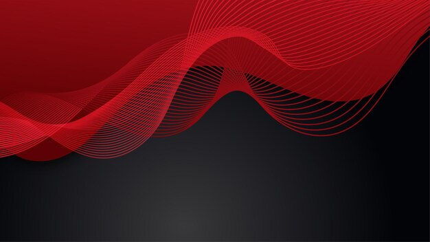 Fond abstrait noir et rouge moderne fond abstrait avec couleur de contraste moderne pour la conception de présentation flyer médias sociaux web tech bannière modèle de conception graphique vectoriel modèle web