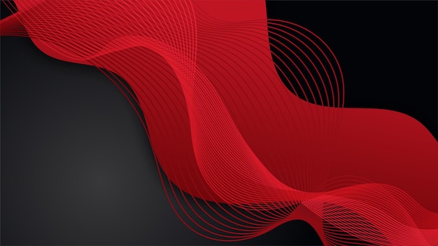 Fond abstrait noir et rouge moderne fond abstrait avec couleur de contraste moderne pour la conception de présentation flyer médias sociaux web tech bannière modèle de conception graphique vectoriel modèle web