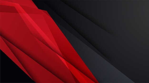 Fond abstrait noir et rouge moderne fond abstrait avec couleur de contraste moderne pour la conception de présentation flyer médias sociaux web tech bannière modèle de conception graphique vectoriel modèle web
