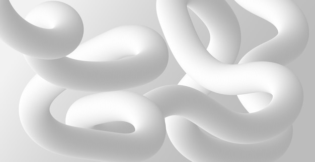 Fond abstrait panoramique gris blanc avec des lignes 3D Vector