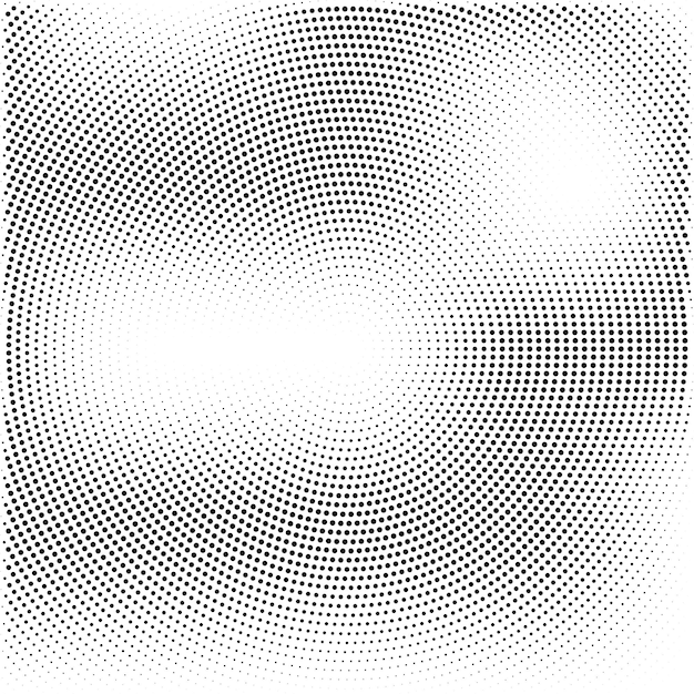 Fond Abstrait De Points De Demi-teintes Avec Transition Abstraite De Demi-teintes Circulaire En Pointillés