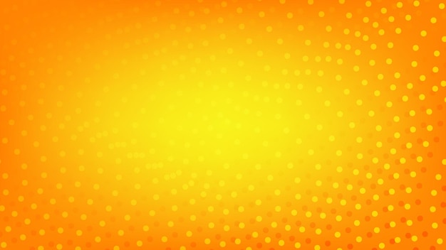 Vecteur fond abstrait avec des points motif ondulé sur gradient de couleur jaune et orange