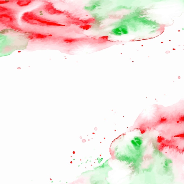 Vecteur fond abstrait rouge et vert dessiné à la main