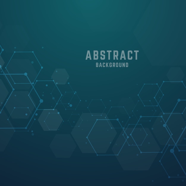 Fond Abstrait De Structures Moléculaires Hexagonales