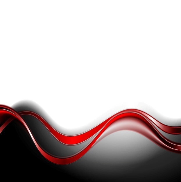 Vecteur fond abstrait avec des vagues rouges