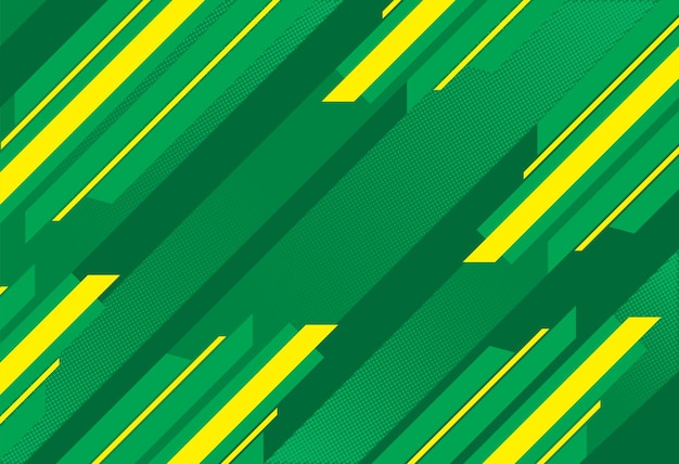 fond abstrait vert et jaune avec une conception moderne de lignes inclinées