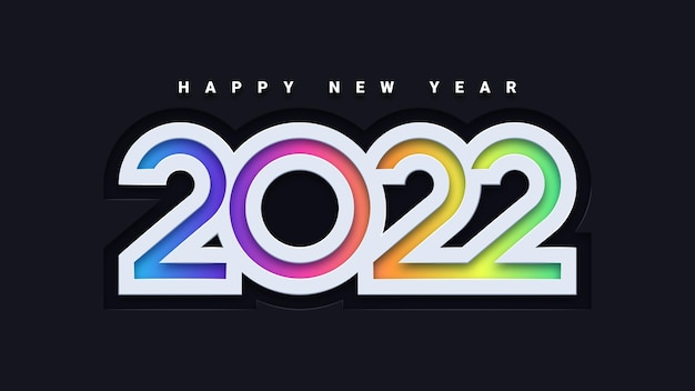 Vecteur fond d'affiche coloré bonne année 2022