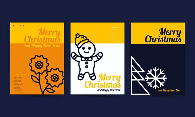 Fond d'affiche d'invitation de fête de noël dans un style plat branché